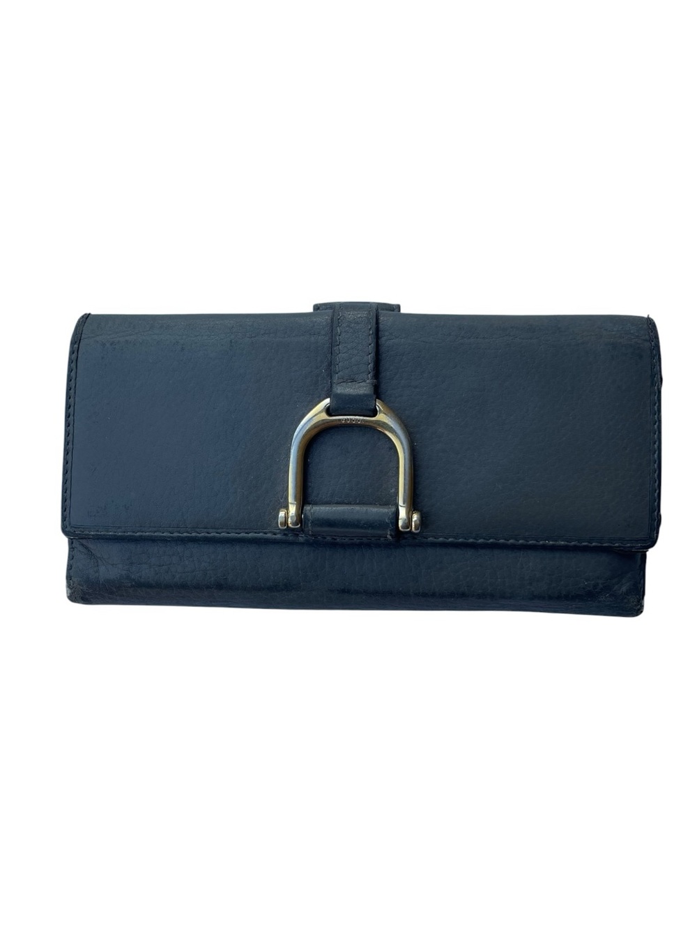 Authentic Vintage Gucci Green Leather Horsebit Continental Long Wallet